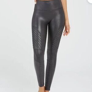 Spanx Faux Leather Moto Leggings